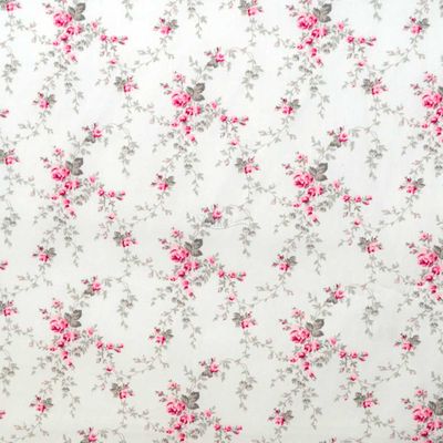 Tecido-Tricoline-Estampado-Floral-Sarah-Rosa-Fundo-Branco