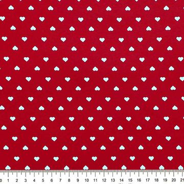 Tecido Tricoline Estampado Textura Coração Branco - Della Aviamentos