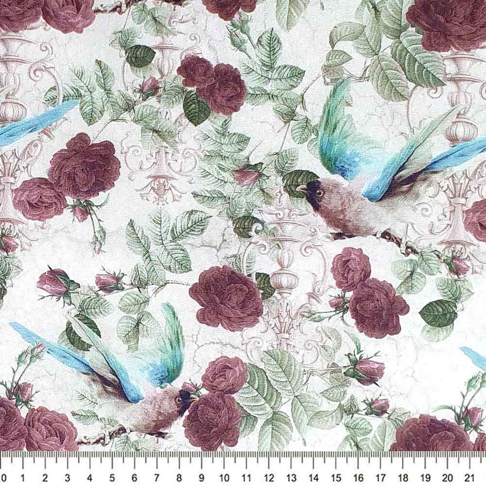 Tecido-Tricoline-Digital-Rosas-Negras-Della-Aviamentos.