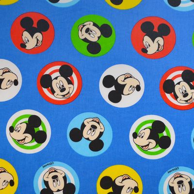 Tecido-Tricoline-Colecao-Disney-Mickey-Buttons-Fundo-Azul-Della-Aviamentos