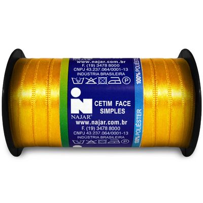 Fita-de-Cetim-Najar-nº-01-7-mm-Rolo-de-100-metros-Cor-15-Amarelo-Ouro-Della-Aviamentos