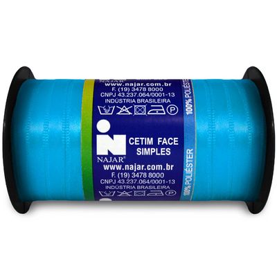 Fita-de-Cetim-Najar-nº-01-7-mm-Rolo-de-100-metros-Cor-21-Azul-Turquesa-Della-Aviamentos