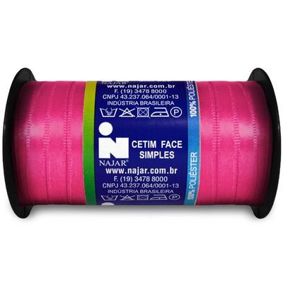 Fita-de-Cetim-Najar-nº-01-7-mm-Rolo-de-100-metros-Cor-41-Rosa-Petunia-Della-Aviamentos