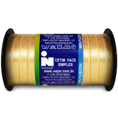 Fita-de-Cetim-Najar-nº-01-7-mm-Rolo-de-100-metros-Cor-74-Dourado-Claro-Della-Aviamentos