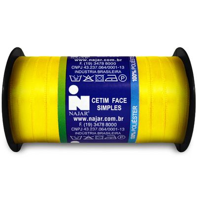Fita-de-Cetim-Najar-nº-01-7-mm-Rolo-de-100-metros-Cor-9-Amarelo-Della-Aviamentos