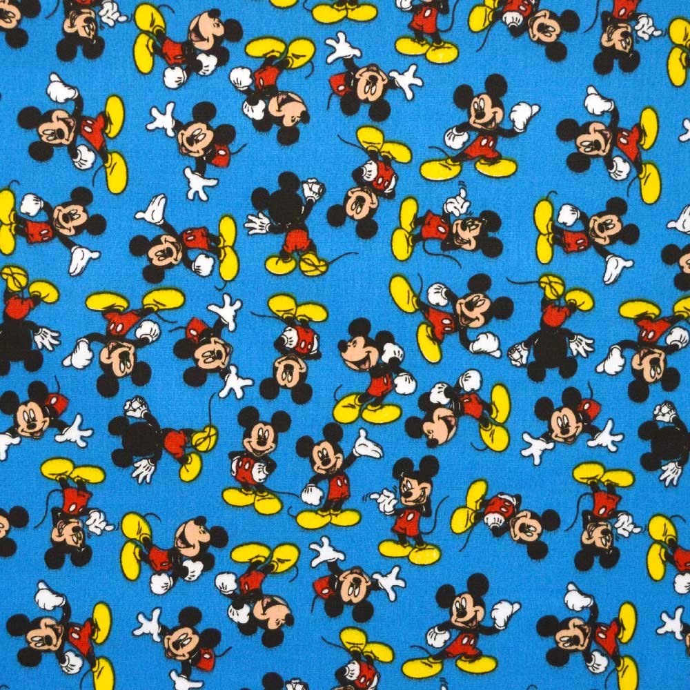 Tecido-Tricoline-Estampado-Colecao-Disney-Mickey-Mouse-Fundo-Azul-Della-Aviamentos.
