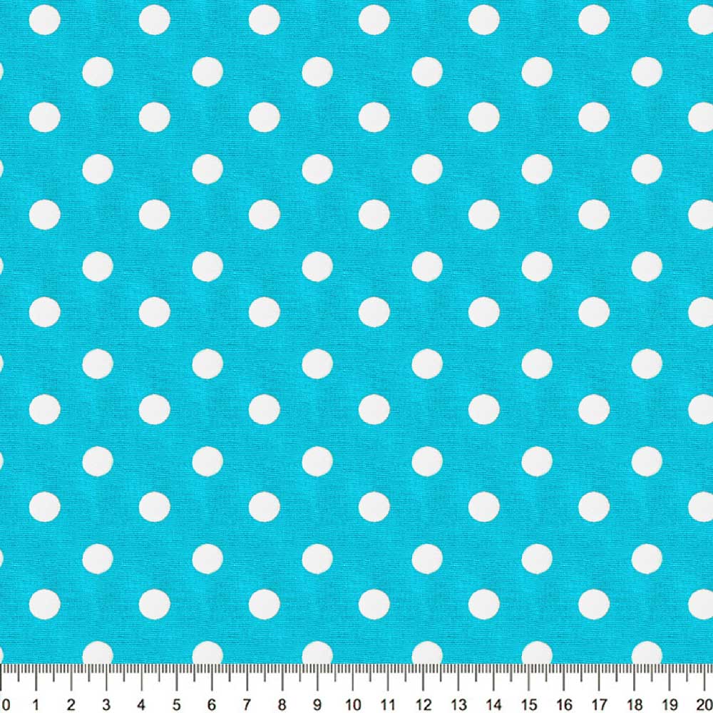 Tecido-Tricoline-Estampado-Poa-Grande-Branco-Fundo-Azul-Della-Aviamentos-8745