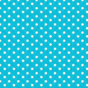 Tecido-Tricoline-Estampado-Poa-Grande-Branco-Fundo-Azul-Della-Aviamentos.