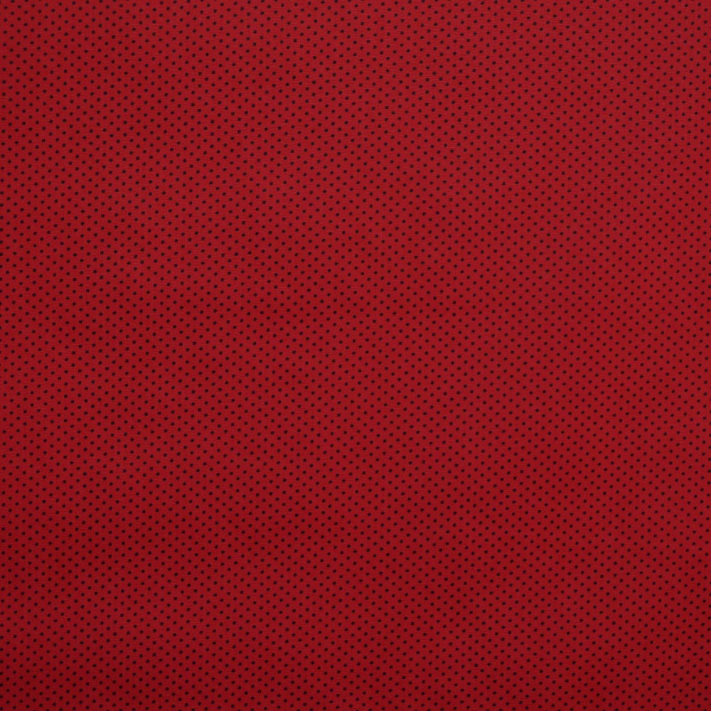 Tecido-Tricoline-Estampado-Poa-Mini-Preto-Fundo-Vermelho-Della-Aviamentos.