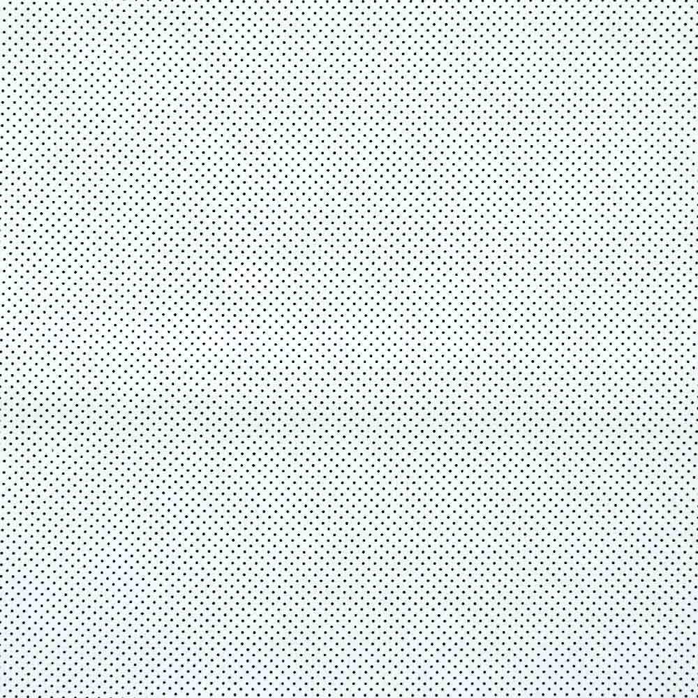 Tecido-Tricoline-Estampado-Poa-Mini-Preto-Fundo-Branco-Della-Aviamentos.