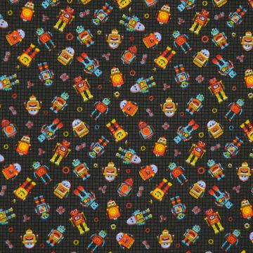 Tecido-Tricoline-Estampado-Infantil-Robo-Fundo-Preto-Della-Aviamentos Tecido-Tricoline-Estampado-Infantil-Robo-Fundo-Preto-Della-Aviamentos