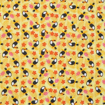 Tecido-Tricoline-Estampado-Animais-Tucano-Fundo-Amarelo-Della-Aviamentos Tecido-Tricoline-Estampado-Animais-Tucano-Fundo-Amarelo-Della-Aviamentos