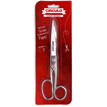 Tesoura-de-Uso-Geral-Circulo-205-cm-Aco-Inoxidavel-Cor-20-Della-Aviamentos Tesoura-de-Uso-Geral-Circulo-205-cm-Aco-Inoxidavel-Cor-20-Della-Aviamentos