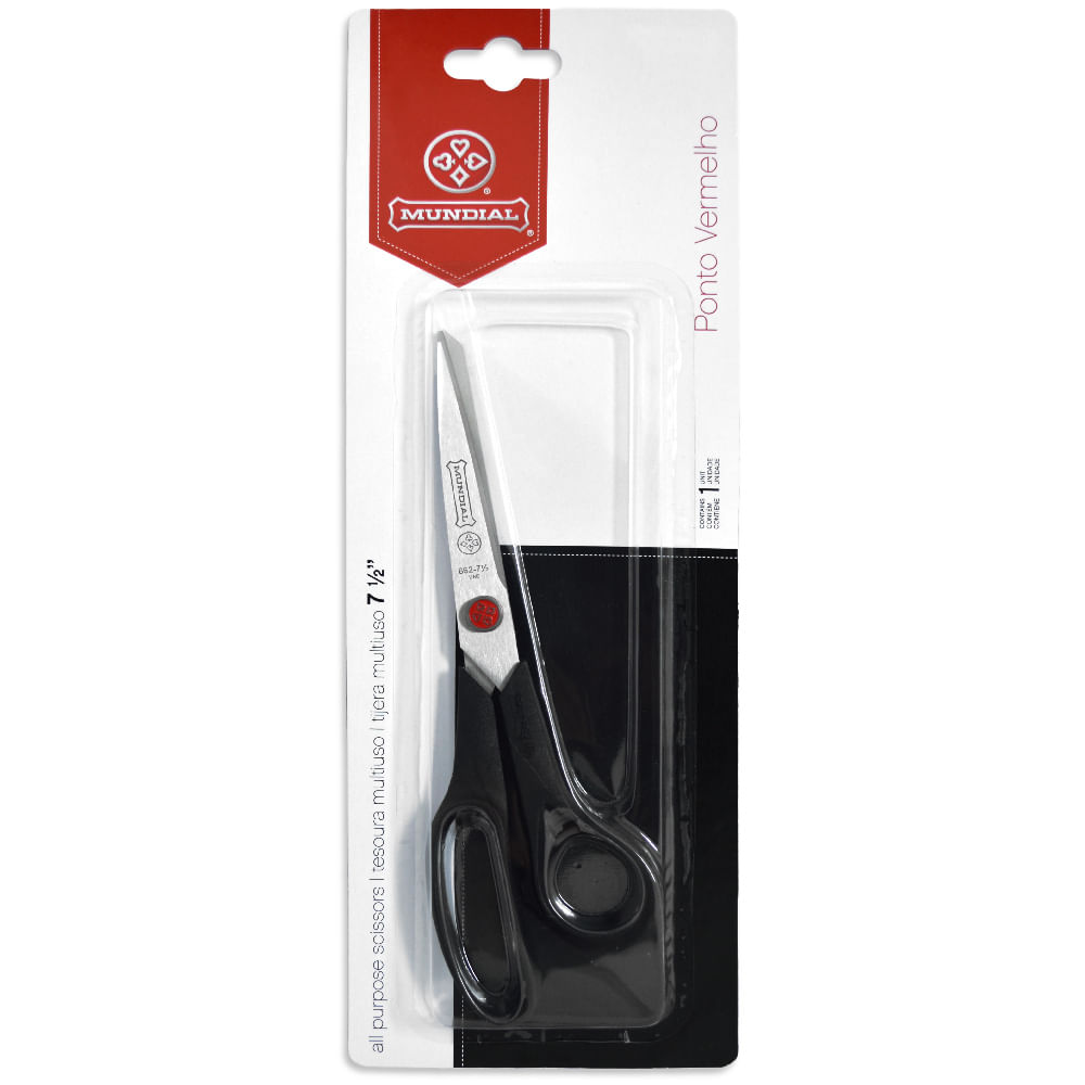 Tesoura-Multiuso-Mundial-Ponto-Vermelho-19-cm-Ref-662N-7-Della-Aviamentos