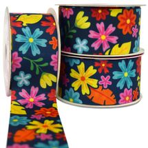 Fita-de-Gorgurao-Decorada-Progresso-38-mm-Rolo-de-10-metros-Cor-223-Floral-Marinho-Capa-Della-Aviamentos