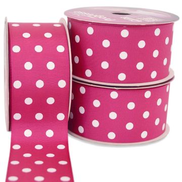 Fita-de-Gorgurao-Decorada-Progresso-38-mm-Rolo-de-10-metros-Cor-303-Poa-Branco-Fundo-Pink-Capa-Della-Aviamentos Fita-de-Gorgurao-Decorada-Progresso-38-mm-Rolo-de-10-metros-Cor-303-Poa-Branco-Fundo-Pink-Capa-Della-Aviamentos