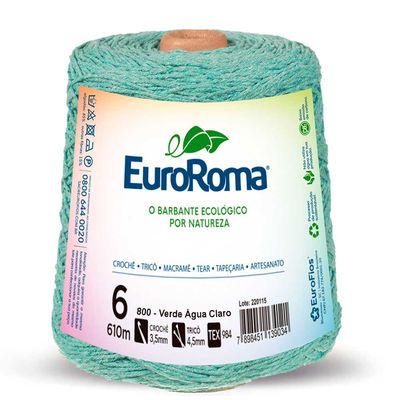 Barbante-Colorido-EuroRoma-nº-6-800-Verde-Agua-Della-Aviamentos