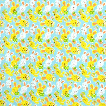 Tecido-Tricoline-Pascoa-Coelho-Amarelo-Fundo-Azul-9165 Tecido-Tricoline-Pascoa-Coelho-Amarelo-Fundo-Azul-9165