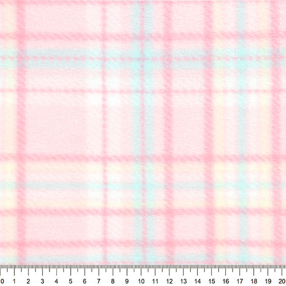 Tecido Microsoft Estampado Xadrez Rosa Claro Della Aviamentos