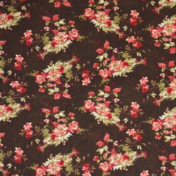 Tecido-Tricoline-Floral-Catherine-Fundo-Marrom-9182 Tecido-Tricoline-Floral-Catherine-Fundo-Marrom-9182
