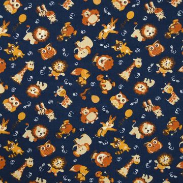 Tecido-Tricoline-Animais-Fundo-Azul-Escuro-9171 Tecido-Tricoline-Animais-Fundo-Azul-Escuro-9171