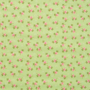 Tecido-Tricoline-Floral-Fundo-Listrado-Verde-Della-Aviamentos-9375 Tecido-Tricoline-Floral-Fundo-Listrado-Verde-Della-Aviamentos-9375