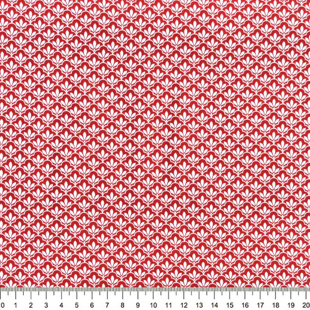 Tecido-Tricoline-Textura-Folha-Branca-Fundo-Vermelho-Della-Aviamentos