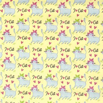 Tecido-Tricoline-I-Love-Cat-Fundo-Amarelo-Della-Aviamentos-9315