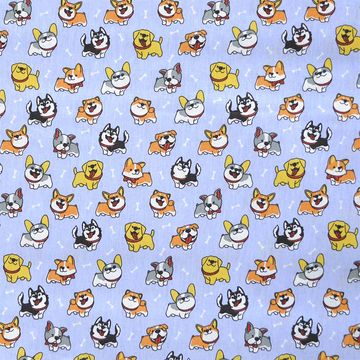 Tecido-Tricoline-Dog-Fundo-Azul-Della-Aviamentos-9316 Tecido-Tricoline-Dog-Fundo-Azul-Della-Aviamentos-9316