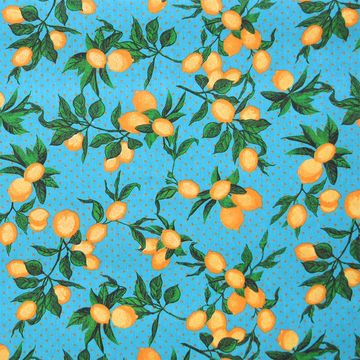 Tecido-Tricoline-Limao-Siciliano-Fundo-Azul-Della-Aviamentos-9413 Tecido-Tricoline-Limao-Siciliano-Fundo-Azul-Della-Aviamentos-9413