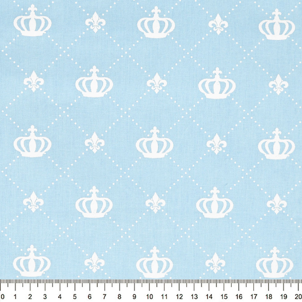Tecido-Tricoline-Coroa-Grande-Fundo-Azul-Bebe-Della-Aviamentos