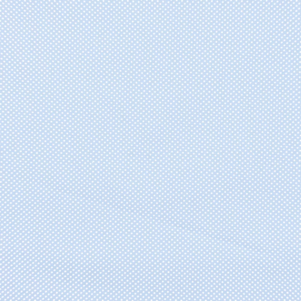 Tecido-Tricoline-Estampado-Poa-Pequeno-Branco-Fundo-Azul-Della-Aviamentos