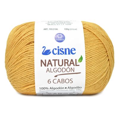 Linha-Natural-Algodon-Cisne-com-6-Cabos-100g-Cor-891-Amarelo-Mel-Della-Aviamentos