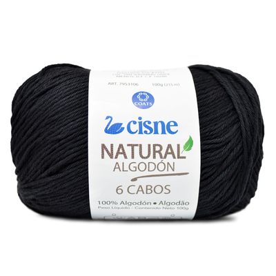 Linha-Natural-Algodon-Cisne-com-6-Cabos-100g-Cor-0000N-Preto-Della-Aviamentos