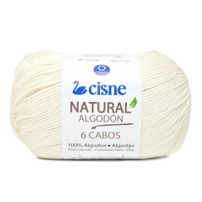 Linha-Natural-Algodon-Cisne-com-6-Cabos-100g-Cor-0000C-Cru-Della-Aviamentos