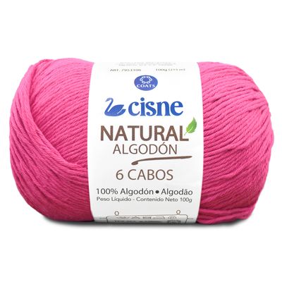 Linha-Natural-Algodon-Cisne-com-6-Cabos-100g-Cor-63-Rosa-Pink-Della-Aviamentos
