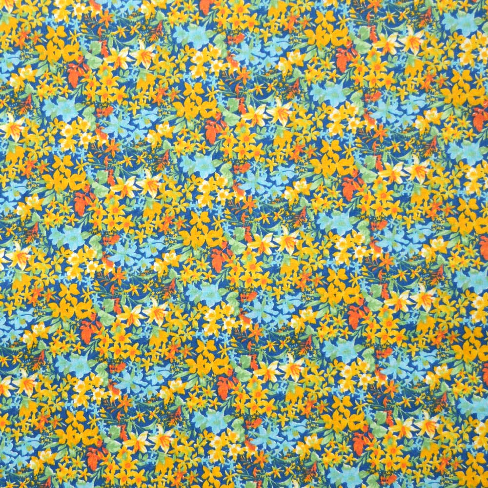 Tecido-Tricoline-Floral-Misturado-Fundo-Azul-Royal-Della-Aviamentos-9377
