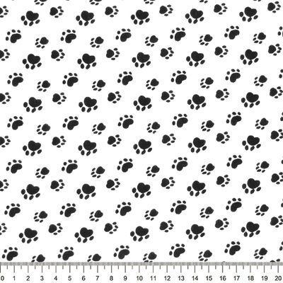 Tecido-Tricoline-Animal-Pegadas-Fundo-Branco-Della-Aviamentos-9467.