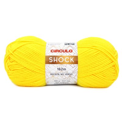 Fio-Shock-Circulo-100g-Cor-1236-Amarelo-Neon-Della-Aviamentos