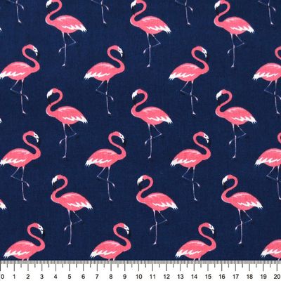 Tecido-Tricoline-Flamingo-Fundo-Azul-Marinho-9634.