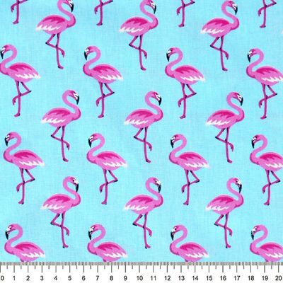 Tecido-Tricoline-Flamingo-Fundo-Azul-9632.
