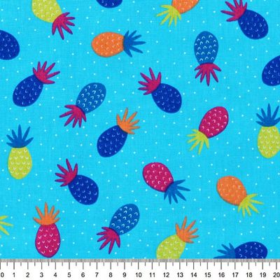 Tecido-Tricoline-Abacaxi-Colorido-Fundo-Azul-9626.