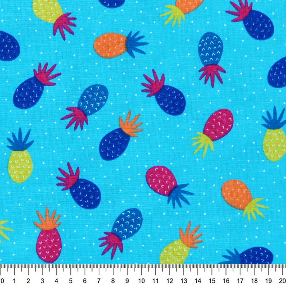 Tecido-Tricoline-Abacaxi-Colorido-Fundo-Azul-9626.