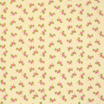 Tecido-Tricoline-Floral-Fundo-Listrado-Amarelo-Della-Aviamentos-9484 Tecido-Tricoline-Floral-Fundo-Listrado-Amarelo-Della-Aviamentos-9484