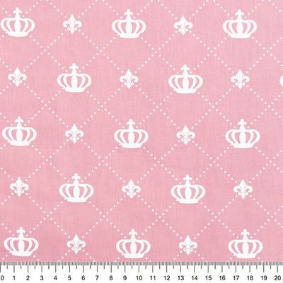 Tecido-Tricoline-Coroa-Grande-Fundo-Rosa-Della-Aviamentos-9478.