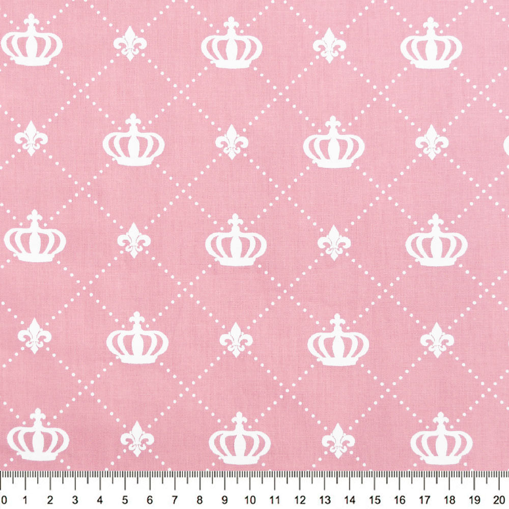Tecido-Tricoline-Coroa-Grande-Fundo-Rosa-Della-Aviamentos-9478.