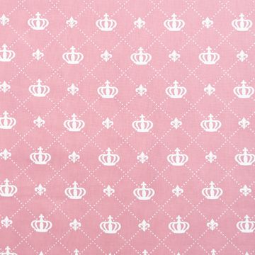 Tecido-Tricoline-Coroa-Grande-Fundo-Rosa-Della-Aviamentos-9478 Tecido-Tricoline-Coroa-Grande-Fundo-Rosa-Della-Aviamentos-9478