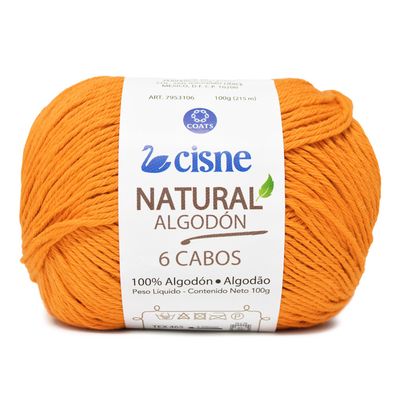 Linha-Natural-Algodon-Cisne-com-6-Cabos-100g-Cor-3302-Amarelo-Escuro-Della-Aviamentos