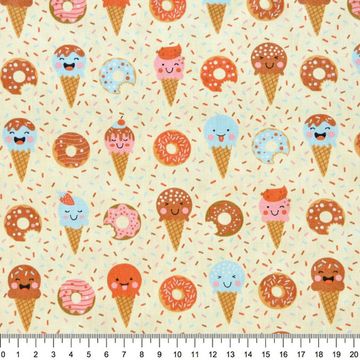Tecido-tricoline-sorvetes-e-donuts-fundo-creme-Della-Aviamentos-9721.