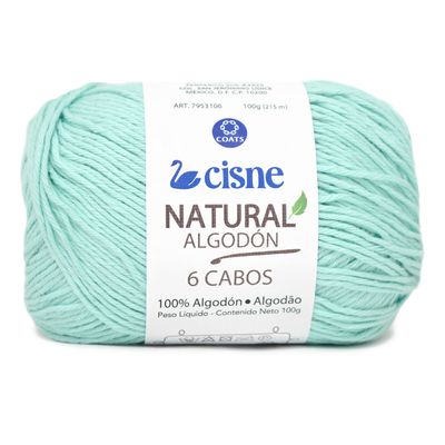 Linha-Natural-Algodon-Cisne-com-6-Cabos-100g-Cor-167-Verde-Acqua-Della-Aviamentos